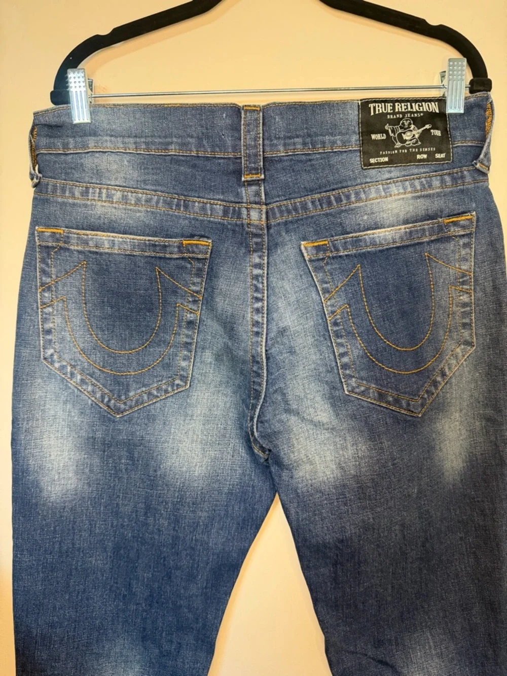 True Religion Men’s Relaxed Fit Jeans - Blue Denim